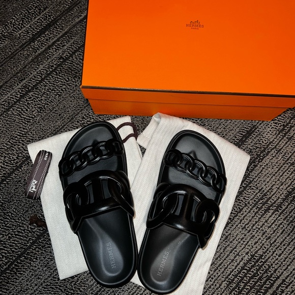 HERMES EXTRA SANDALS BLACK - Picture 9 of 13